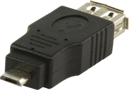 Valueline Vlcp60901b Usb 2.0 Usb Micro B Mannelijk - Usb A Vrouwelijk Adapter Zwart