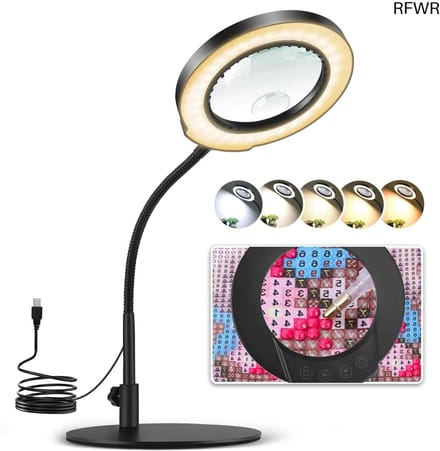 Vergrootglas Met Verlichting - Loeplamp met Led Verlichting - Bureaulamp