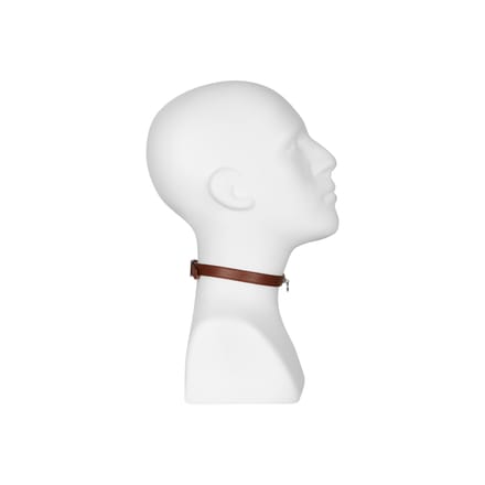 Rimba - Collar Leer Met Kleine Ring 1,5 cm Breed - Bruin
