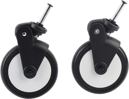 Strollers Rubber wheels, 1 pair of solid natural rubber strollers Wheels Replacement accessories with tools(1 pair front)