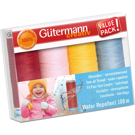 Gütermann universele naaigaren set "Water Repellent" - Gekleurd Kol. 1
