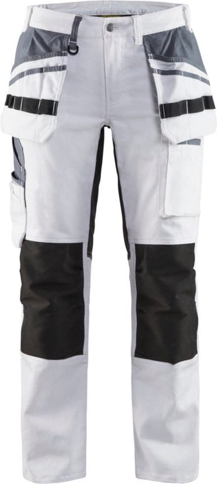 Blaklader Dames Schildersbroek met stretch 7910-1000 - Wit/zwart - D19
