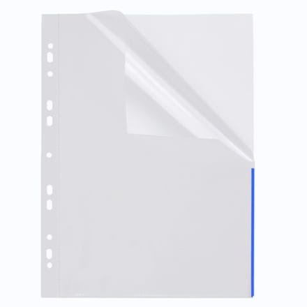 #*Showtas Foldersys A4 PP 11 gaats indexstrook blauw 10st Showtas met universele perfora