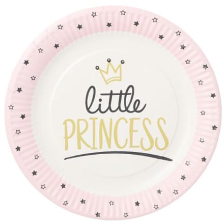 20x 10 Borden karton rond Ø 23 cm Little Princess