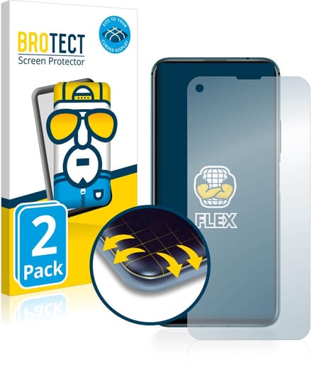 BROTECT - Screenprotector voor Honor 20 - Folie Beschermfolie transparant volledig dekking - 2 Stuks
