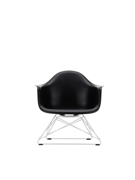 Vitra Eames Plastic Armchair LAR - diepzwart RE - wit - diepzwart RE