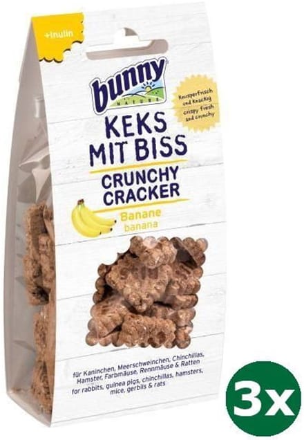 3x50 gr Bunny nature crunchy cracker banaan