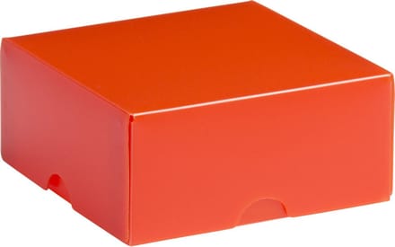 Cadeauverpakking klein vierkant, BUDGET, 8x8x4cm ORANJE (100 stuks)