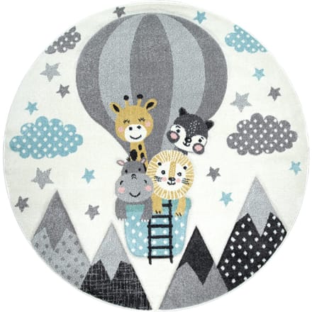 Kindertapijt Kosmos beige 200 cm rond