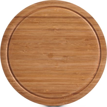 Zeller snijplank - met sap groef - bamboe hout - rond - Dia 25 cm - serveerplank