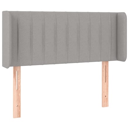 vidaXL - Hoofdbord - LED - 103x16x78/88 - cm - stof - lichtgrijs