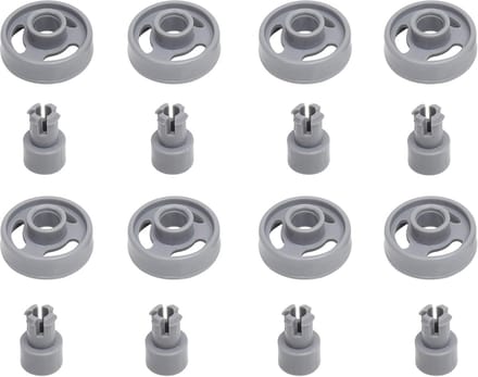 Vaatwasser Onderste Rek Wiel met Stud - Eenvoudige Installatie - Compatibel met Veel Vaatwassers - Pack van 8