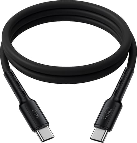 Usb C kabel - Usb C naar usb C - 2 meter - Snellader - Oplaadkabel - Datakabel - 1m - Sterk - Flexibel - Zwart