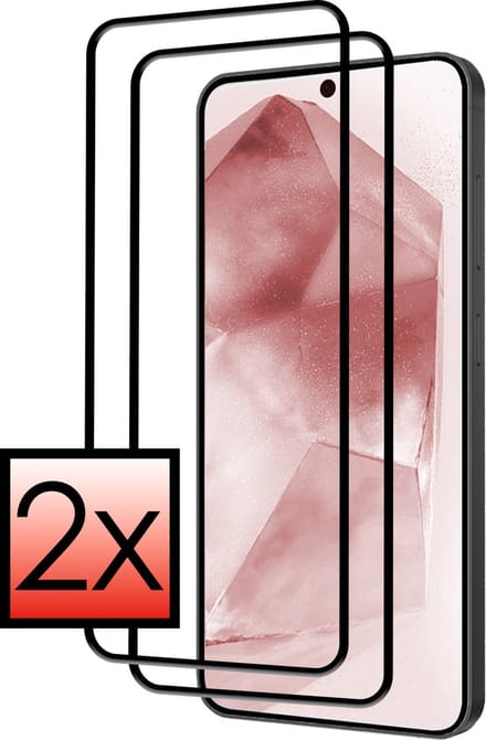 Screenprotector - 2 Stuks - Geschikt voor Samsung Galaxy A55 - Full Cover - Beschermglas - Gehard Glas - Tempered Glass - Screen Protector