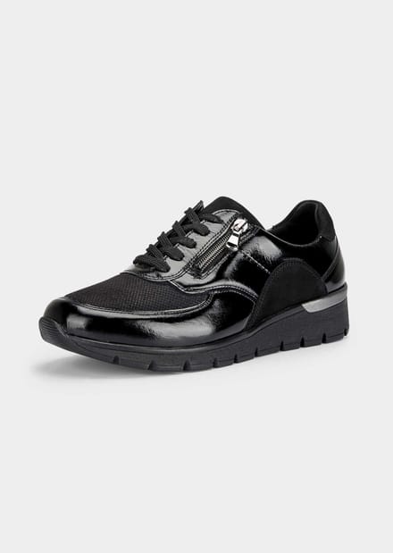 Sneakers met loopzool met luchtkussentjes - zwart - Gr. 41 van Goldner Fashion