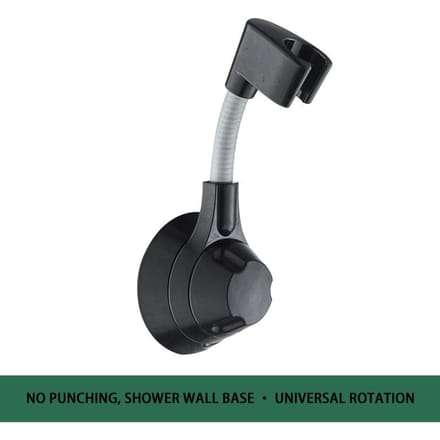 Support de pomme de douche à ventouse, Support de pomme de douche réglable, Support de douche à Rotation multi-angle sans poinçon gray