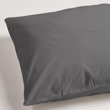 Ambiante Percaline Kussenslopen - 60x70 cm - set van 2 - Antraciet