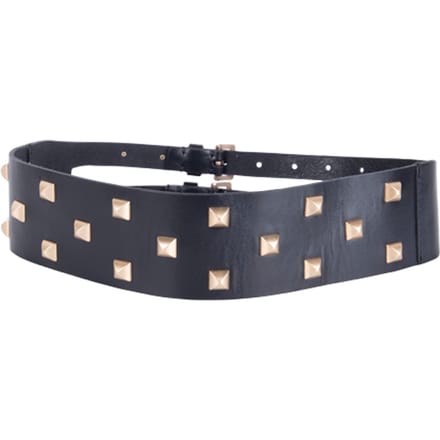 AllSaints Sonia Stud Wide Belt Black/warm Brass Größe: XS | Gürtel Outlet | Damen | Schwarz