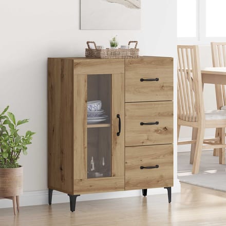 vidaXL - Dressoir - Artisan - Eiken - 69,5 - x - 34 - x - 90 - cm