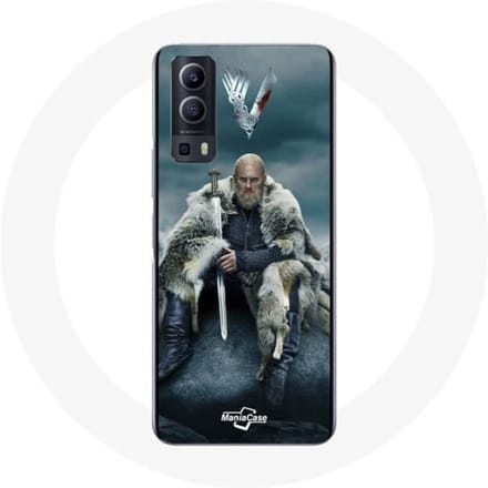 Coque pour Vivo Y72 - MANIACASE - Vikings Saison 6 - Ragnar Lothbrok - Gris - Rigide gris