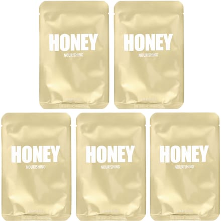 Lapcos, Masque de beauté au miel, nourrissant, 5 feuilles, 27 ml (0,91 fl oz) beige