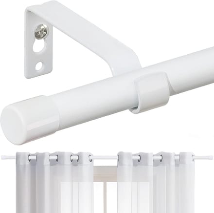 Gordijnroede Set - Raamstang - Venster Decoratie - Verstelbaar & Stevig - 71-112 cm - Mat Wit