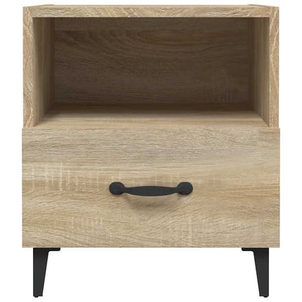 vidaXL - Nachtkastje - bewerkt - hout - sonoma - eikenkleurig