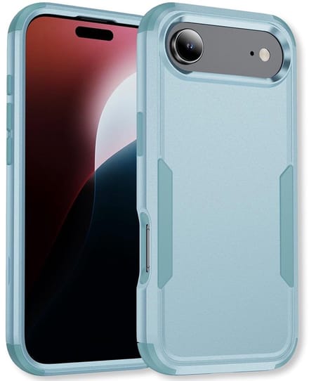 Mobiq - Layered Armor Hoesje geschikt voor iPhone 17 Air - turqoise