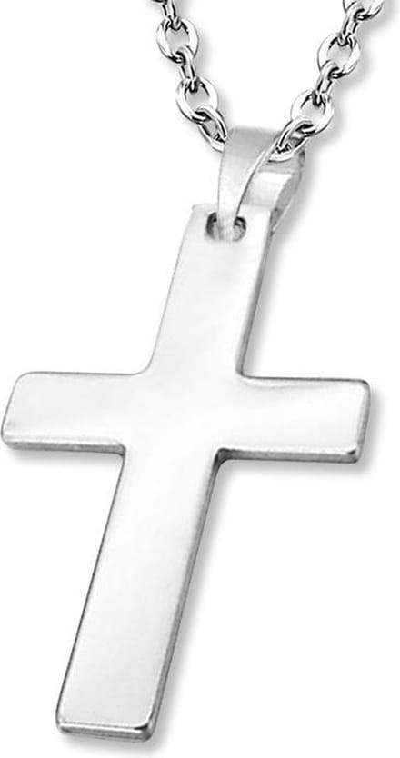 Amanto Ketting Ard - 316L Staal - Kruis - 22x37mm - 50cm