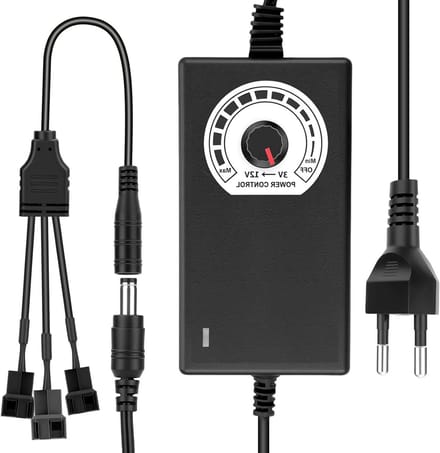 3-Pin PWM Fan Controller met 12V Voeding, AC naar DC Converter, Ventilator Snelheidsregeling en Module voor Koeling
