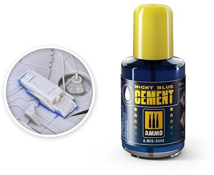 AMMO by Mig Jimenez Hobbylijm - MIG 2045 Night Blue Cement - Lijm - 30ml Lijm
