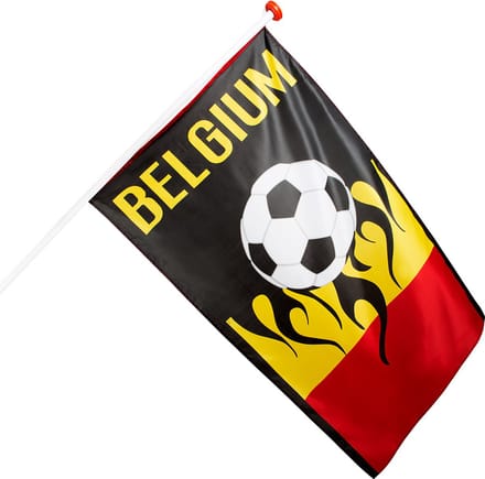Boland - Polyester vlag 'Belgium' - Voetbal;Landen - Rode duivels - Belgie - Voetbal