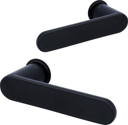 ELIOT® Deurklink op rond minimalistisch rozet - mat zwart - minirozet