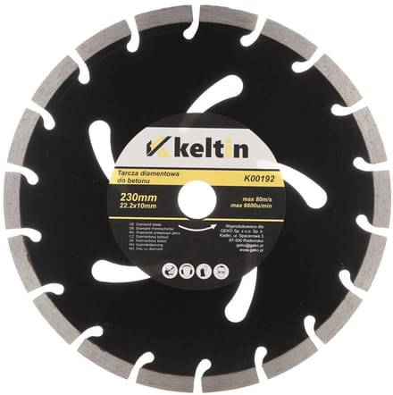 Keltin Diamantschijf - Segment - 230 mm - Zwart - Beton en Steen
