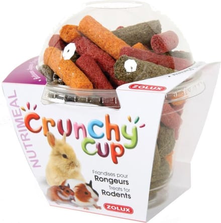 Zolux Crunchy Cups Sticks - Knaagdiersnack - Luzerne&Wortel&Biet