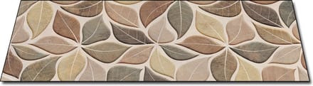 Papillon Badmat - De Dikke Badmat - Antislip - XL 120x50 - Bladeren Beige