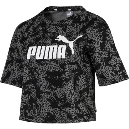 Puma Elevated Essentials Cropped Logo AOP T-shirt Dames Top 580392 01
