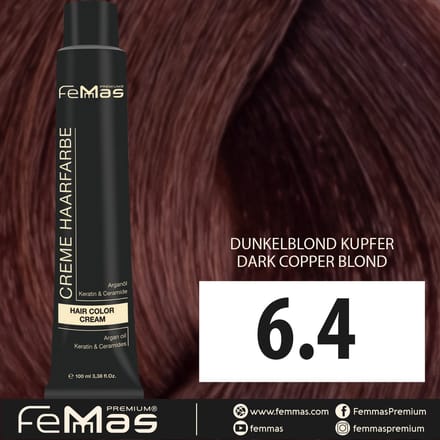 Femmas (6.4) - Haarverf - Donkerblond Koper - 100ml