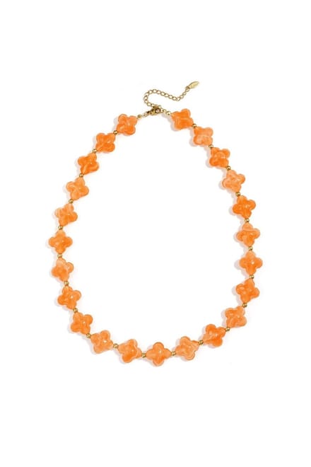Oranje Clover ketting