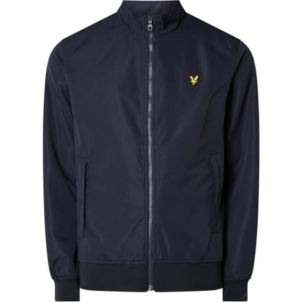 Lyle & Scott Outdoorjas Mesh Backed Funnel Neck Jacket Blauw