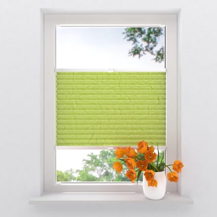 Plissegordijn Crepe - Lichtdoorlatend - 20 mm - Green Flash - 60 x 130