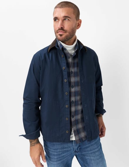 Brax Heren Shirt  Style KAY night blue, donkerblauw, maat S