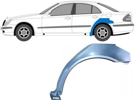 Reparatiepaneel achterspatbord voor Mercedes E-Class W211 2002-2009 / Links
