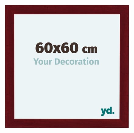 Your Decoration - Fotolijst 60x60 cm - MDF - Wijnrood Geveegd - Como