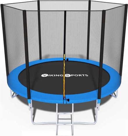 Viking Choice Trampoline 305 cm Blauw - Compleet met Veiligheidsnet, Ladder & Randafdekking