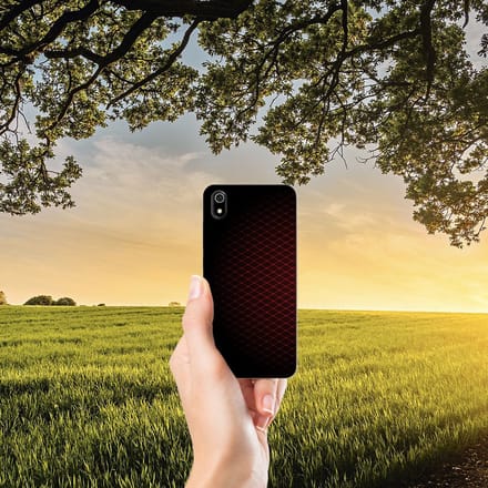 Xiaomi Redmi 7A TPU bumper Geruit Rood