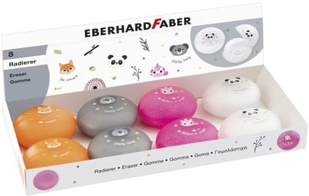 Gum Eberhard Faber Animal display à 8 stuks assorti kleuren