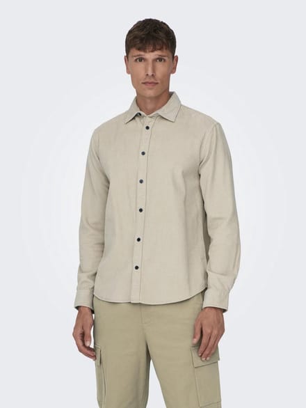 ONLY&SONS - ONSTYN REG CORD LS SHIRT - Heren - Overhemden