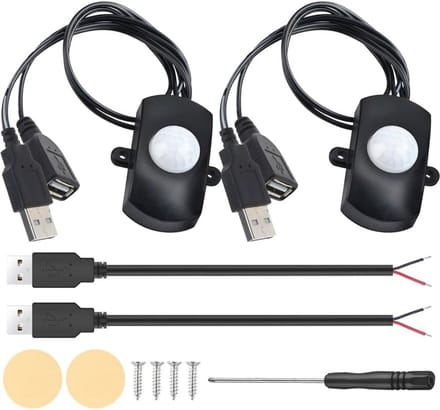 Mini PIR Bewegingssensor Schakelaar voor LED Wandlampen met USB