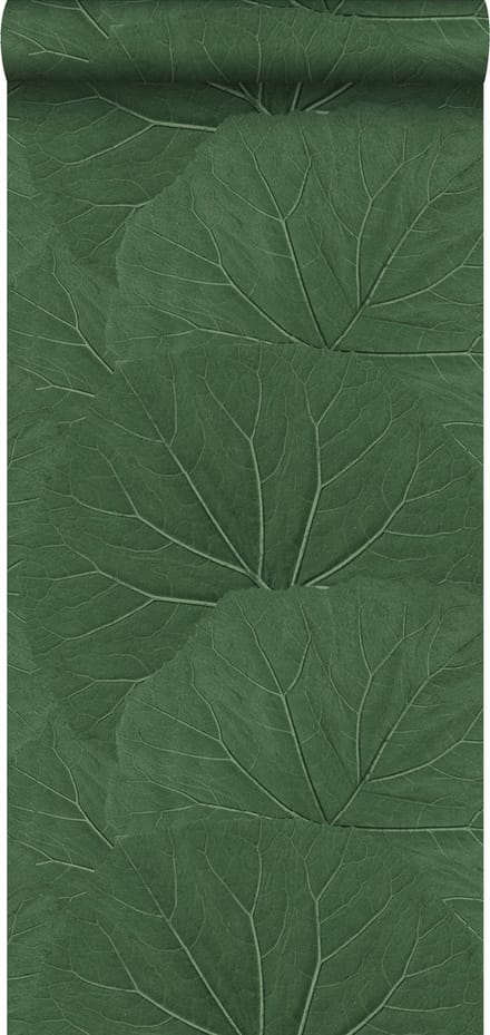 ESTAhome behang grote bladeren donkergroen - 53 cm x 10.05 m - 138996